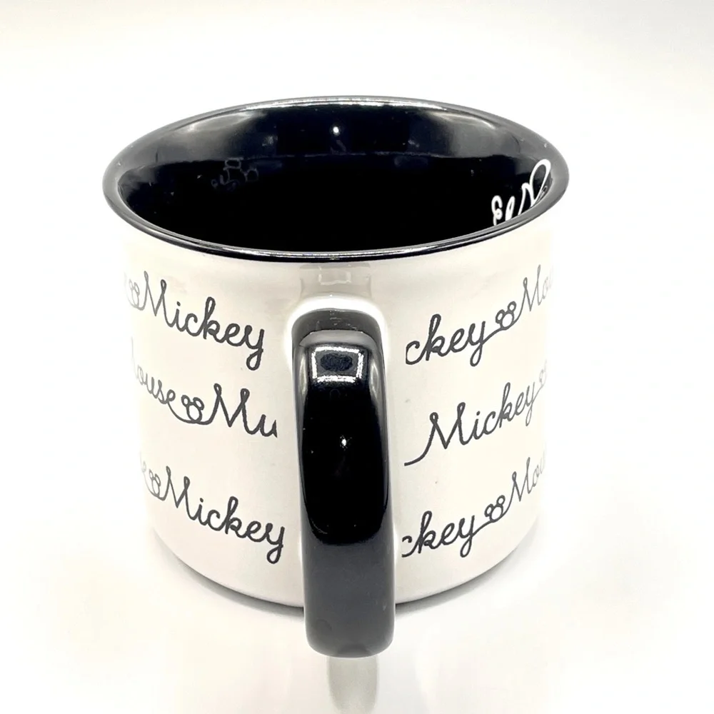 Disney Mickey Mouse Black and White Cursive Mug - Picture 4 of 9